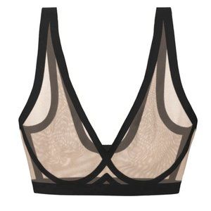 EBY by Sofia Vergara Seamless Sheer Mesh Bralette Bra Margaux Medium M